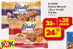 ETİ LİFALİF KIRMIZI MEYVELİ /KURU YEMİŞLİ 3'LÜ BAR 105 G ETİ LİFALİF KIRMIZI MEYVELİ /KURU YEMİŞLİ 3'LÜ BAR 105 G